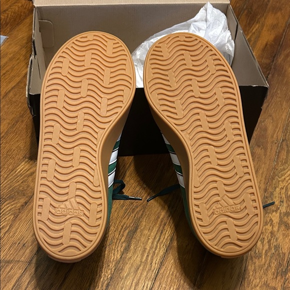 Adidas Men's Forest Green and White Sneakers - Picture 5 of 6